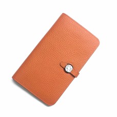 Hermes Dogon Portemonnee Togo Leer H001 Oranje