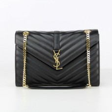 YSL Saint Laurent klassieke grote monogram tas zwart 31cm