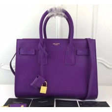YSL paarse Downtown Tote koe lederen tassen
