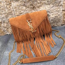 YSL Suède Tassel Tassel 22cm Camel
