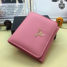 Prada Trifold Leren Portemonnee 1M0176 Roze