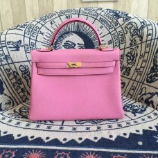 Hermes Kelly 28cm tas Togo leer roze goud