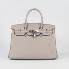 Hermes Birkin 30cm Togo lederen handtassen grijs zilver