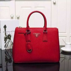 Prada Galleria Tas 2274 Saffiano Leer 33cm Rood