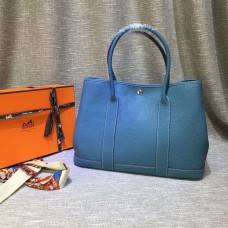 Hermes Garden Party handtas groot 36cm blauw
