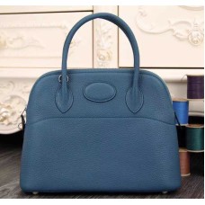 Hermes Bolide 31cm Togo lederen blauwe tas