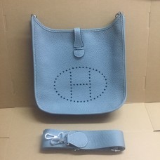 Hermes Evelyne III Togo lederen crossbody tas blauw Lin