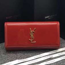 YSL lakleren clutch 27cm rood