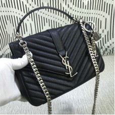 Saint Laurent Top Handvat Chain Bag Zwart