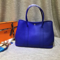 Hermes Garden Party Handtas Groot 36cm Elektrisch Blauw