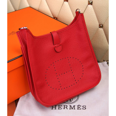 Hermes Evelyne III Togo lederen crossbody tas rood