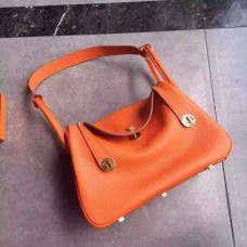 Hermes Lindy 30cm handtas oranje goud
