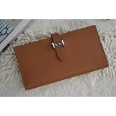 Hermes Bearn Portemonnee Epsom Leer H005 Camel