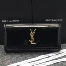 YSL Lakleer Clutch 27cm Zwart