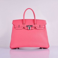 Hermes Birkin 35cm Togo lederen handtassen Lip Pink Silver