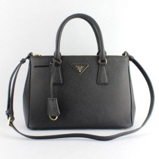 Prada Galleria Tas 1801 Saffiano Leer 30cm Zwart