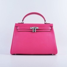 Hermes Kelly 32cm Togo leer 6108 Rose zilver