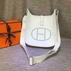 Hermes Evelyne III Togo Leren Crossbodytas Wit