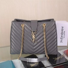 YSL Saint Laurent Monogram Boodschappentas Grijs