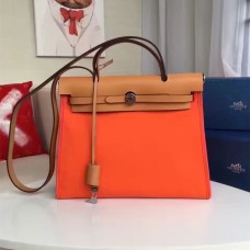 Hermes Herbag 31 cm oranje canvas tas