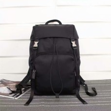 Prada Canvas Rugzak VZ135 Zwart