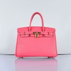 Hermes Birkin 30cm Togo lederen handtassen Lip Pink Golden
