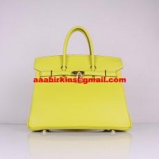 Hermes Birkin 30cm Togo lederen handtassen citroengeel gouden