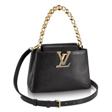 Louis Vuitton M42935 Capucines mini-schoudertas met ketting Taurillon leer