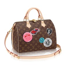Louis Vuitton M43231 Speedy Bandoulière 30 World Tour Tote Bag Monogram Canvas