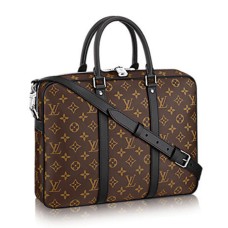 Louis Vuitton M52005 Porte-Documents Voyage PM Aktetas Monogram Macassar Canvas