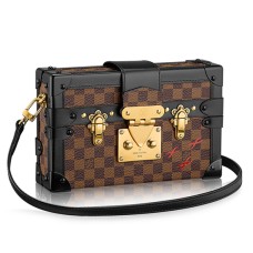 Louis Vuitton N41003 Petite Malle Crossbodytas Damier Ebene Canvas