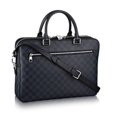 Louis Vuitton N41347 Porte-Documents Zakelijke aktetas Damier Cobalt Canvas