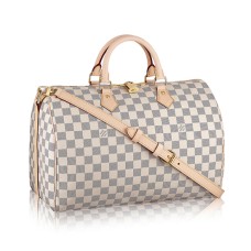 Louis Vuitton N41372 Speedy Bandoulière 35 Tote Bag Damier Azur Canvas