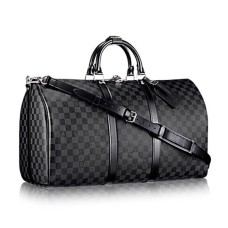 Louis Vuitton N41413 Keepall Bandoulière 55 Plunjezak Damier Graphite Canvas