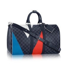 Louis Vuitton N41617 Keepall Bandoulière 45 Plunjezak Damier Cobalt Canvas