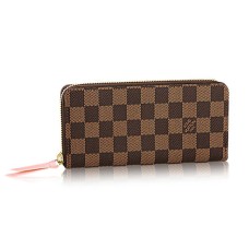 Louis Vuitton N41626 Clemence Portemonnee Damier Ebene Canvas