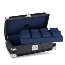Louis Vuitton N48226 8 horlogekast Hardzijdige bagage Damier Graphite Canvas