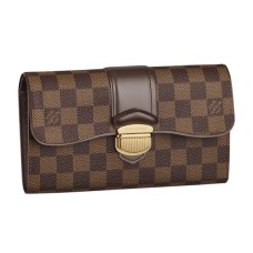 Louis Vuitton N61747 Sistina Portemonnee Damier Ebene Canvas
