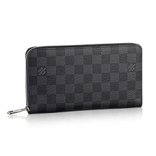 Louis Vuitton N63077 Zippy Organizer Damier Graphite Canvas