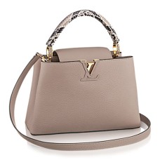 Louis Vuitton N92802 Capucines PM Tote tas Taurillon leer